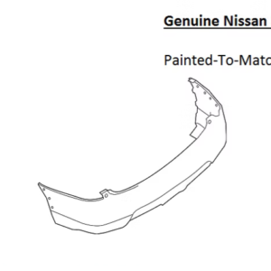 Painted 2017-2020 Nissan Rogue Rear Bumper Cover | Genuine OEM