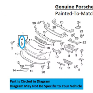 Painted 2017-2020 Porsche Panamera Headlamp Washer Cover | Genuine OEM