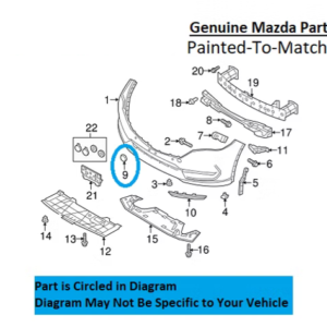 Painted 2017-2021 Mazda CX-5 CX5 Front Tow Hook Cover | Genuine OEM