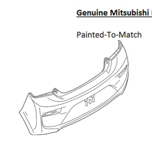 Painted 2017-2021 Mitsubishi Mirage Rear Bumper Cover | Genuine OEM