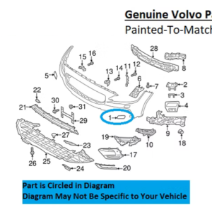 Painted 2017-2021 Volvo V90 Headlamp Washer Cover | Genuine OEM