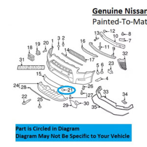 Painted 2017-2023 Nissan GT-R GTR Front Tow Hook Cover | Genuine OEM