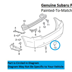 Painted 2017-2023 Subaru Impreza Rear Tow Hook Cover | Genuine OEM