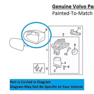 Painted 2017-2023 Volvo S90 Side Mirror Cover | Genuine OEM