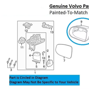 Painted 2017-2023 Volvo V90 Cross Country Side Mirror Cover | Genuine OEM