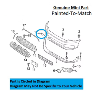 Painted 2017-2024 MINI Cooper Countryman Front Tow Hook Cover | Genuine OEM