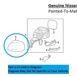 Painted 2017-2024 Nissan Armada Side Mirror Cover | Genuine OEM