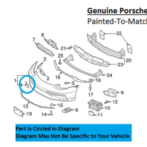 Painted 2017-2025 Porsche 718 Boxster Front Tow Hook Cover | Genuine OEM