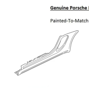 Painted 2017-2025 Porsche 718 Boxster Side Skirt Rocker Molding | Genuine