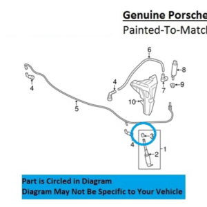Painted 2017-2025 Porsche 718 Cayman Headlamp Washer Cover | Genuine OEM