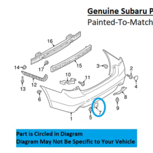 Painted 2018-2019 Subaru Legacy Rear Tow Hook Cover | Genuine OEM