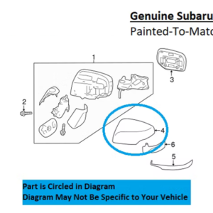 Painted 2018-2019 Subaru Legacy Side Mirror Cover | Genuine OEM