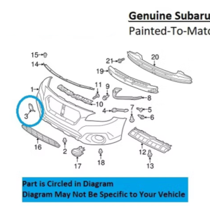 Painted 2018-2019 Subaru Outback Front Tow Hook Cover | Genuine OEM
