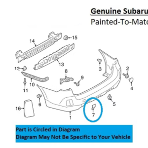 Painted 2018-2019 Subaru Outback Rear Tow Hook Cover | Genuine OEM