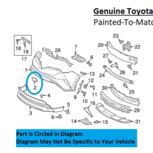 Painted 2018-2019 Toyota CHR C-HR Front Tow Hook Cover | Genuine OEM