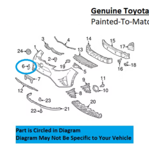 Painted 2018-2019 Toyota Prius C Front Tow Hook Cover | Genuine OEM