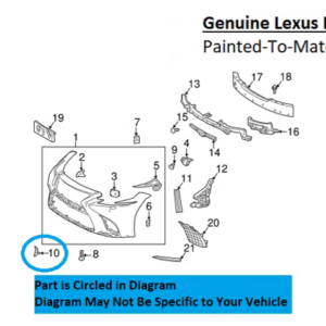 Painted 2018-2020 Lexus LS500 LS500h Front Tow Hook Cover | Genuine OEM