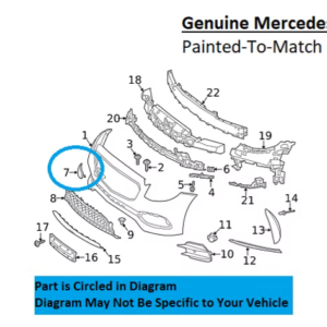 Painted 2018-2020 Mercedes E400 E450 Front Hook Cover | Genuine OEM