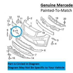 Painted 2018-2020 Mercedes GLA250 Front Tow Hook Cover | Genuine OEM