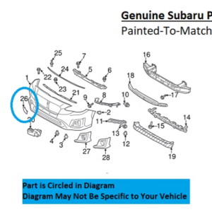 Painted 2018-2020 Subaru Crosstrek Front Tow Hook Cover | Genuine OEM