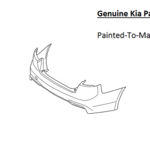 Painted 2018-2021 Kia Stinger Rear Bumper Cover | Genuine OEM