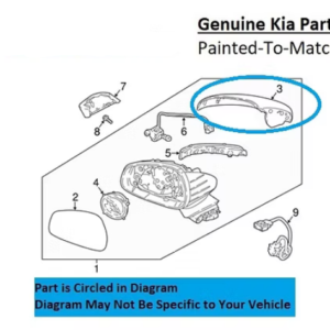 Painted 2018-2021 Kia Stinger Side Mirror Cover | Genuine OEM