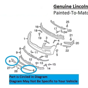 Painted 2018-2021 Lincoln Navigator Front Tow Hook Cover | Genuine OEM