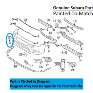 Painted 2018-2021 Subaru WRX Front Tow Hook Cover | Genuine OEM