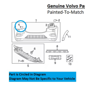 Painted 2018-2021 Volvo XC60 Front Tow Hook Cover | Genuine OEM