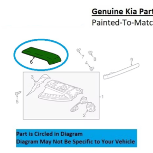 Painted 2018-2023 Kia Stinger Upper Tail Light Cover | Genuine OEM
