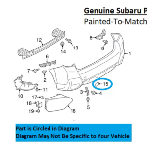 Painted 2018-2023 Subaru Crosstrek Rear Tow Hook Cover | Genuine OEM