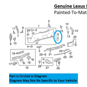 Painted 2018-2024 Lexus LC500 LC500h Rear Tow Hook Cover | Genuine OEM