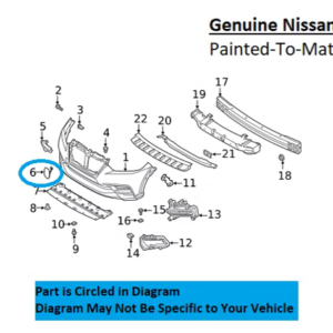 Painted 2018-2024 Nissan Kicks Front Tow Hook Cover | Genuine OEM