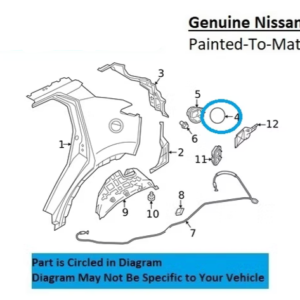 Painted 2018-2024 Nissan Kicks Fuel Door | Genuine OEM