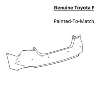 Painted 2018-2024 Toyota Camry Rear Bumper Cover | Genuine OEM