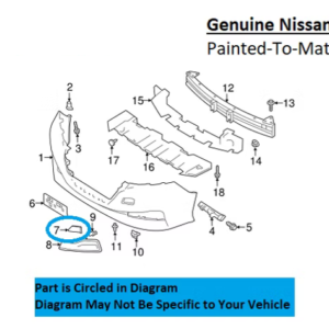 Painted 2018-2025 Nissan Leaf Front Tow Hook Cover | Genuine OEM