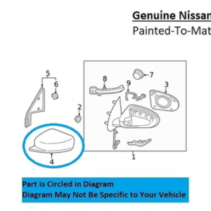 Painted 2018-2025 Nissan Leaf Side Mirror Cover | Genuine OEM