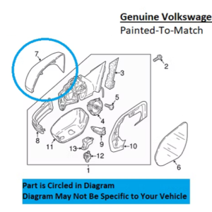 Painted 2018-2026 Volkswagen Atlas Side Mirror Cover | Genuine OEM