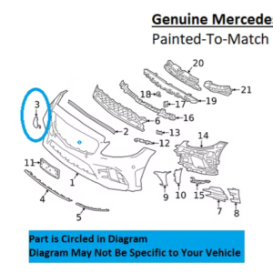 Painted 2019-2021 Mercedes C Class C300 C43 C63 Front Tow Hook Cover |GenuineOEM