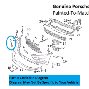 Painted 2019-2021 Porsche Macan Front Tow Hook Cover | Genuine OEM