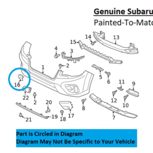 Painted 2019-2021 Subaru Forester Front Tow Hook Cover | Genuine OEM