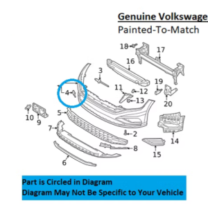 Painted 2019-2021 Volkswagen Jetta Front Tow Hook Cover | Genuine OEM
