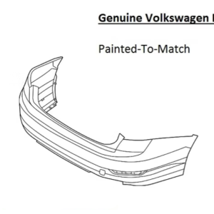 Painted 2019-2021 Volkswagen Jetta Rear Bumper Cover | Genuine OEM