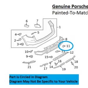 Painted 2019-2022 Porsche Cayenne Rear Tow Hook Cover | Genuine OEM
