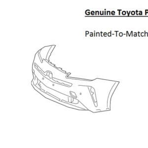 Painted 2019-2022 Toyota Prius Front Bumper Cover | Genuine OEM