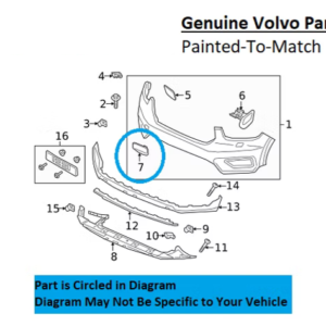 Painted 2019-2022 Volvo XC40 Front Tow Hook Cover | Genuine OEM