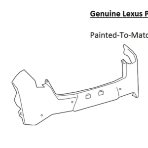 Painted 2019-2023 Lexus UX200 UX250h Rear Bumper | Genuine OEM