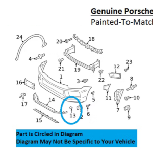 Painted 2019-2023 Porsche Cayenne Front Tow Hook Cover | Genuine OEM