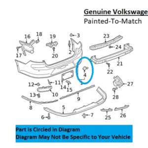 Painted 2019-2023 Volkswagen Arteon Rear Tow Hook Cover | Genuine OEM