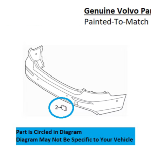 Painted 2019-2023 Volvo V60 Rear Tow Hook Cover | Genuine OEM